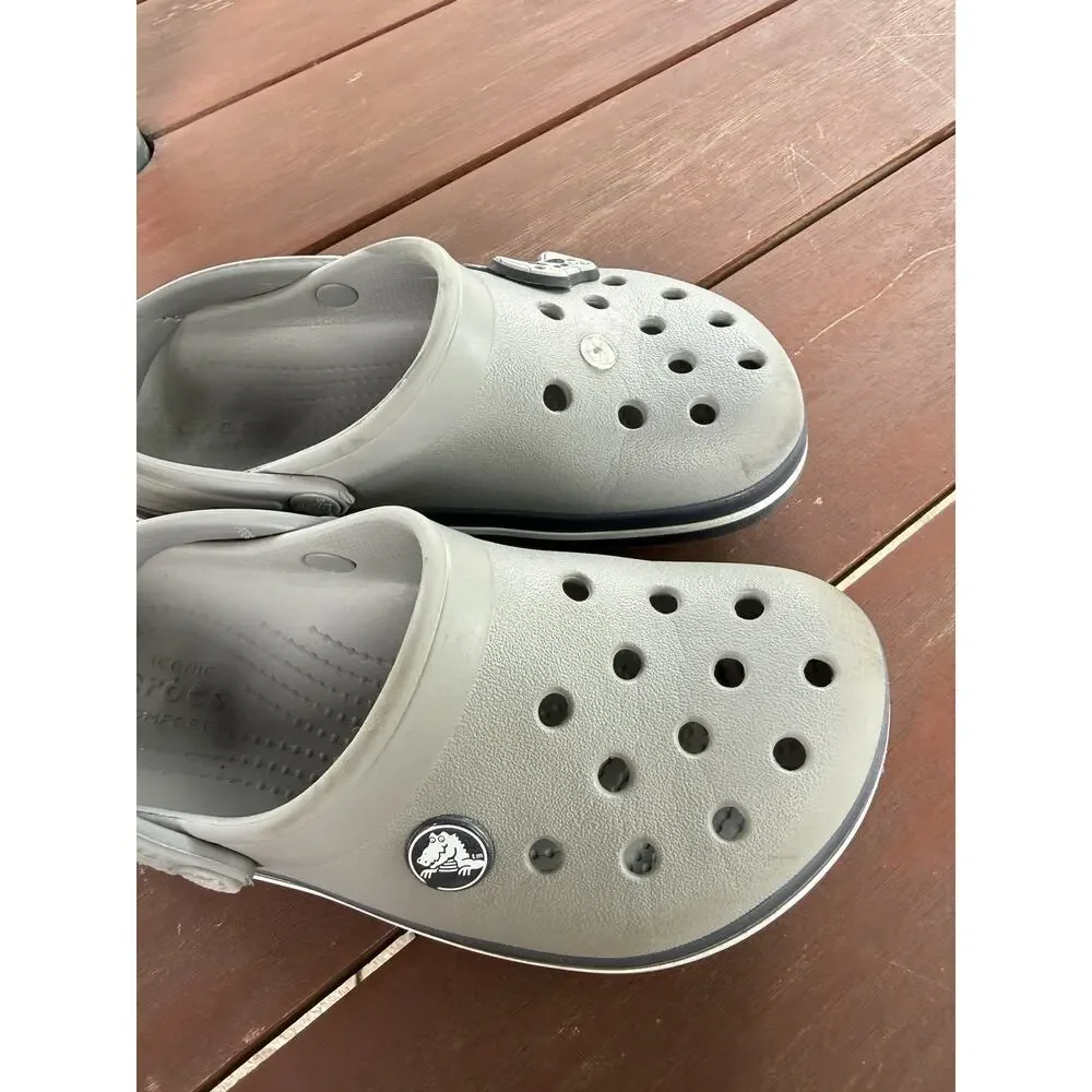 CROCS Unisex Kids Gray Slip On Rubber Shoes Clogs Size C12